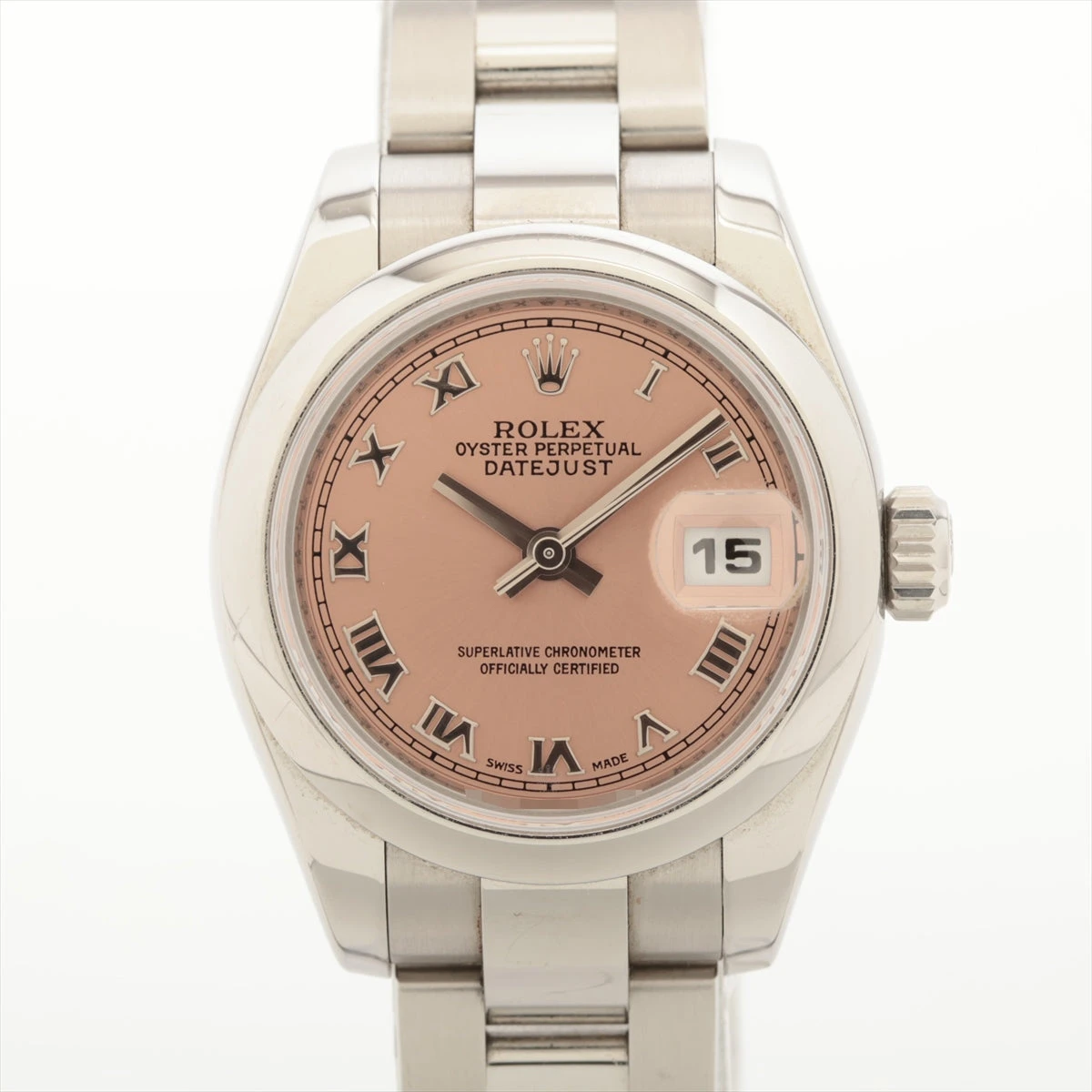 ロレックス デイトジャスト 179160 SS AT ピンク文字盤 A3326617｜中古
