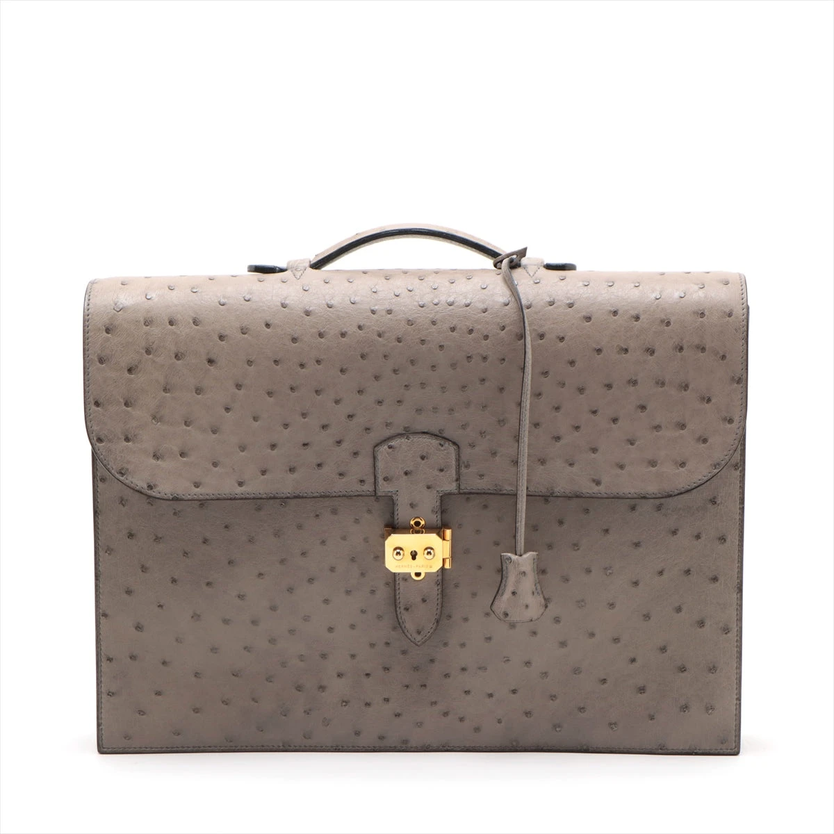 【箱袋鍵付】 エルメス サックアデペッシュ41 ゴールド ブラウン クシュベル エルメス サックアデペッシュ41 クシュベル ゴールド ゴールド