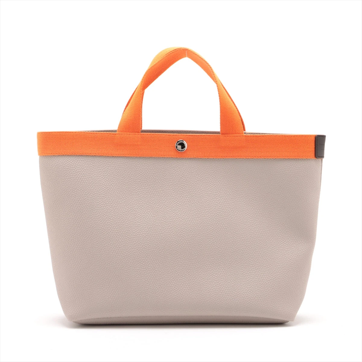 エルベシャプリエ GPライン キャンバス×レザー ハンドバッグ グレー  