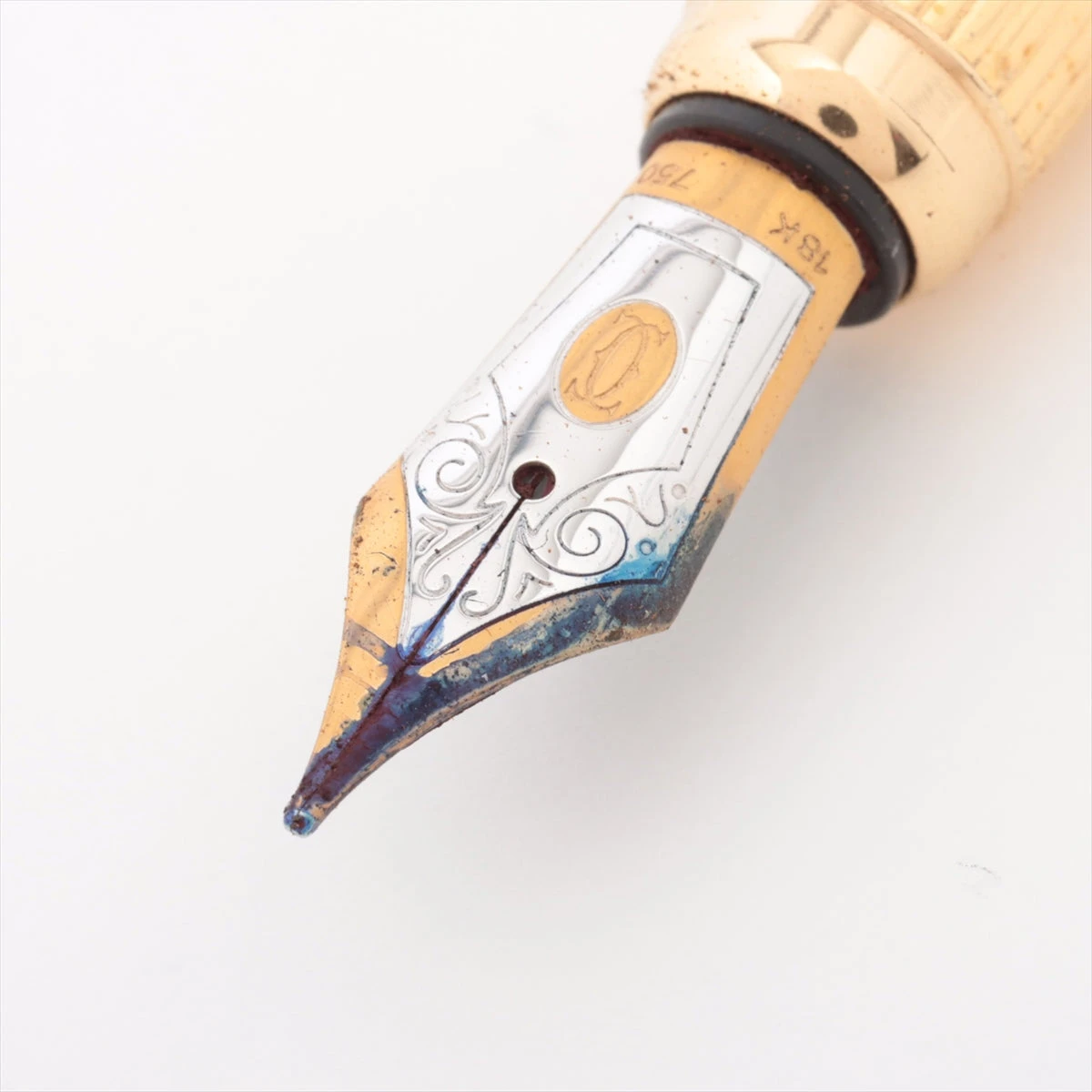 カルティエ トゥ フォー トリニティ 万年筆 GP×レジン ブラック