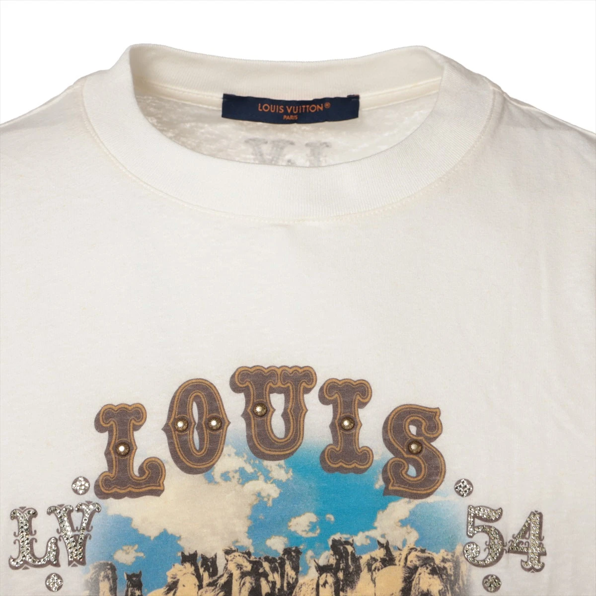 LOUIS VUITTON レース　リネン混　Tシャツ　Mサイズ LOUIS VUITTON レースリネン混TシャツMサイズ