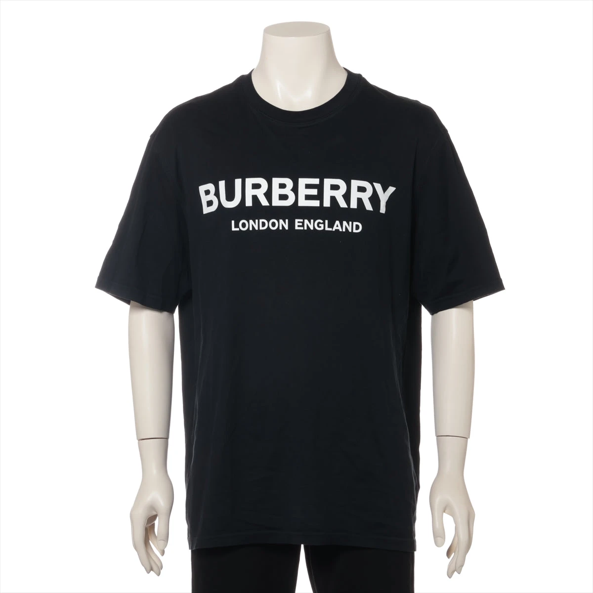 バーバリー ティッシ期 コットン Tシャツ XL メンズ ブラック 8026016 
