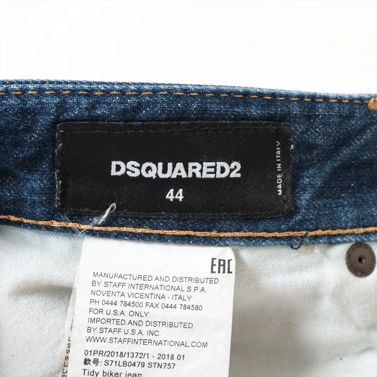 ディースクエアード 18SS コットン デニムパンツ 44 メンズ ネイビー 