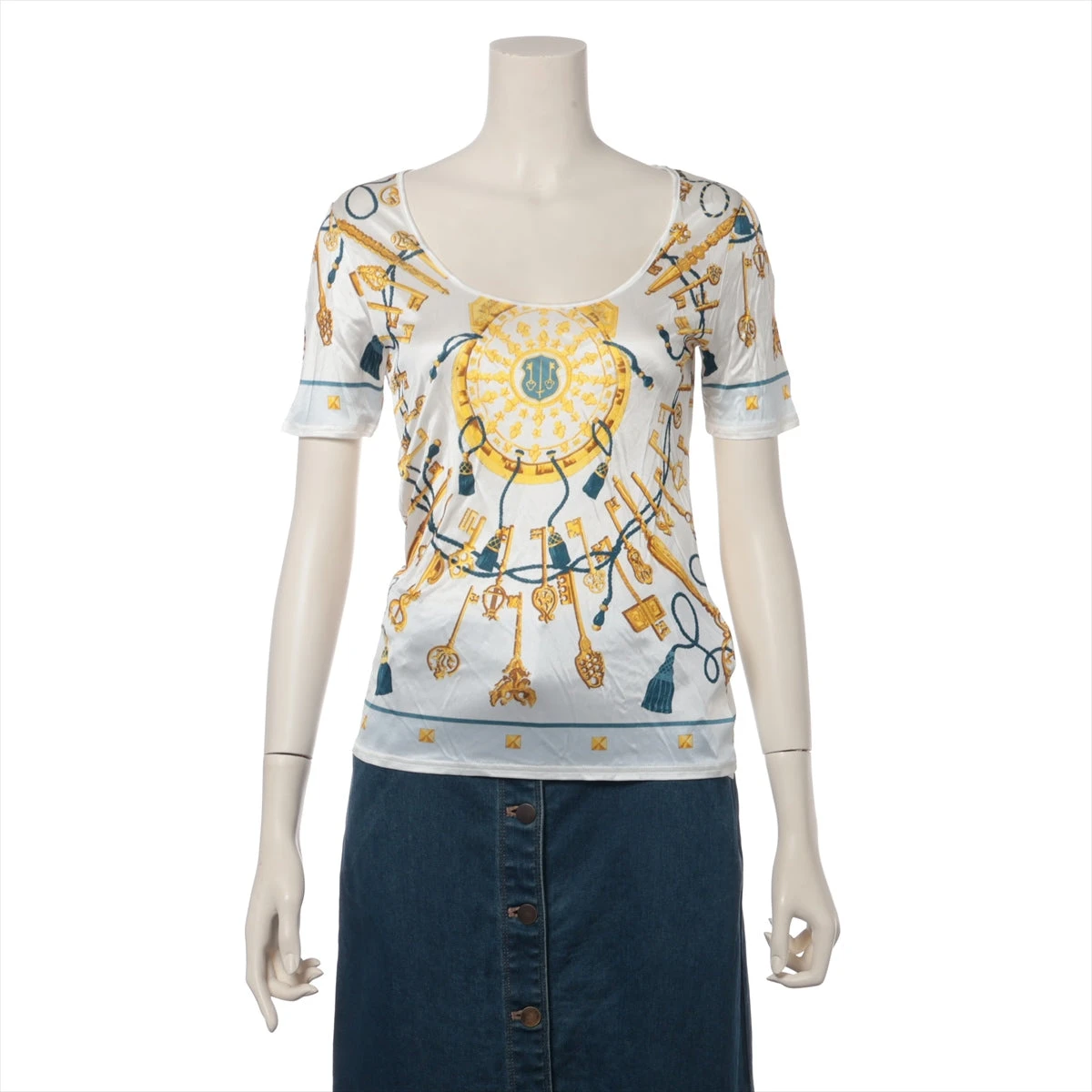エルメス レーヨン Tシャツ 38 レディース ホワイト HX056715｜中古 
