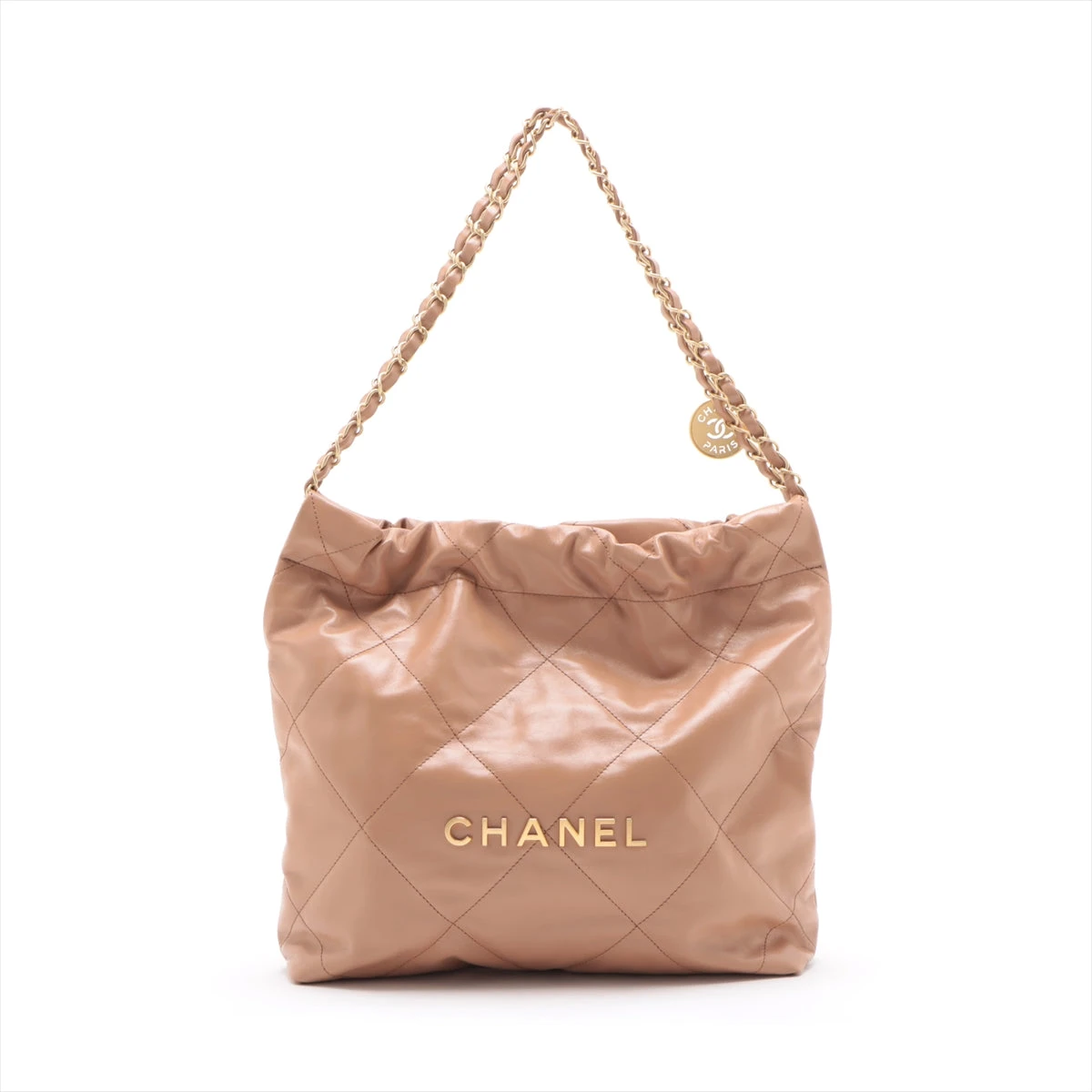 【華やぎ溢れる輝き】CHANEL ゴールドレザーバッグ イヴニング バッグ、コスチューム パール、ホワイト