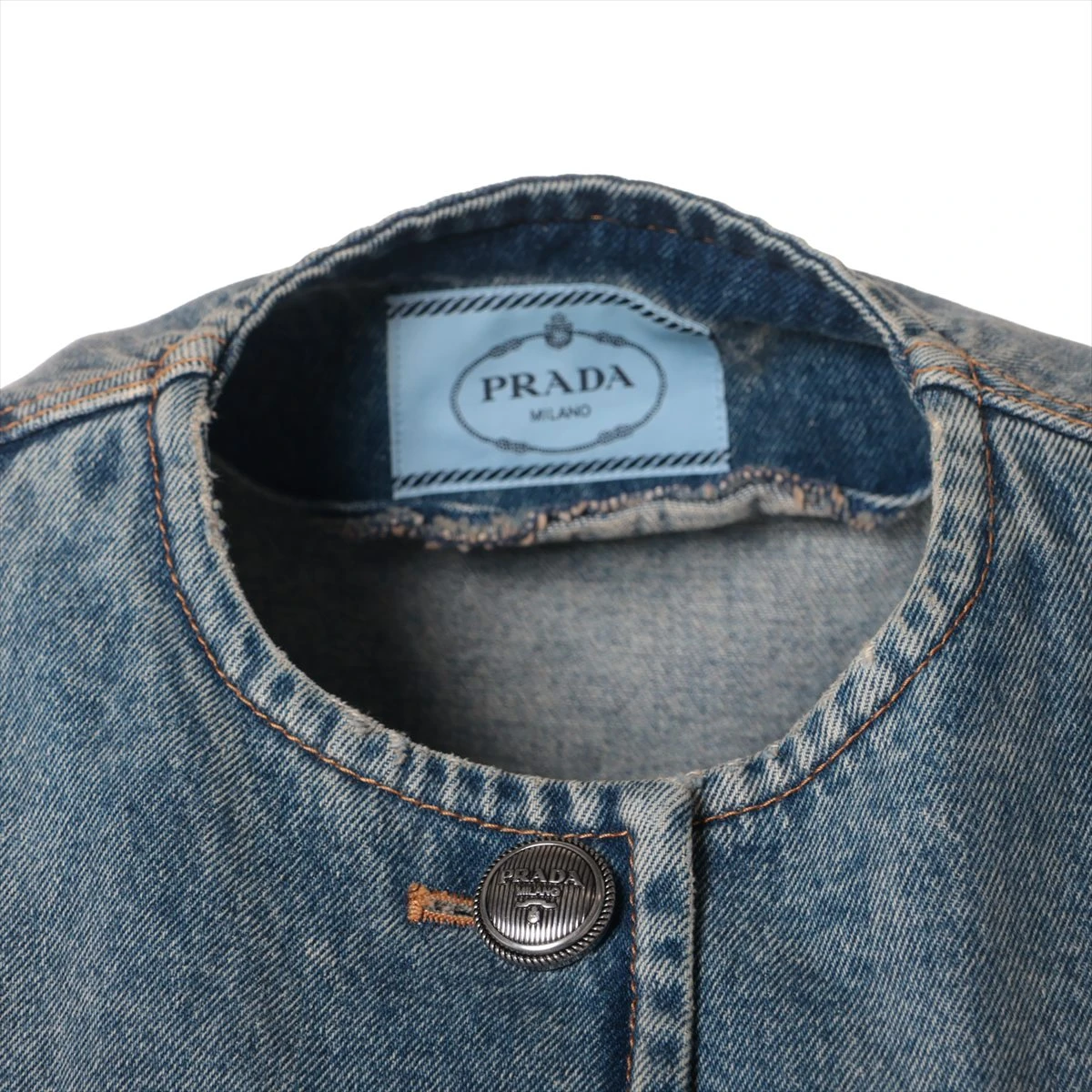 プラダ トライアングルロゴ 22AW コットン デニムジャケット 36