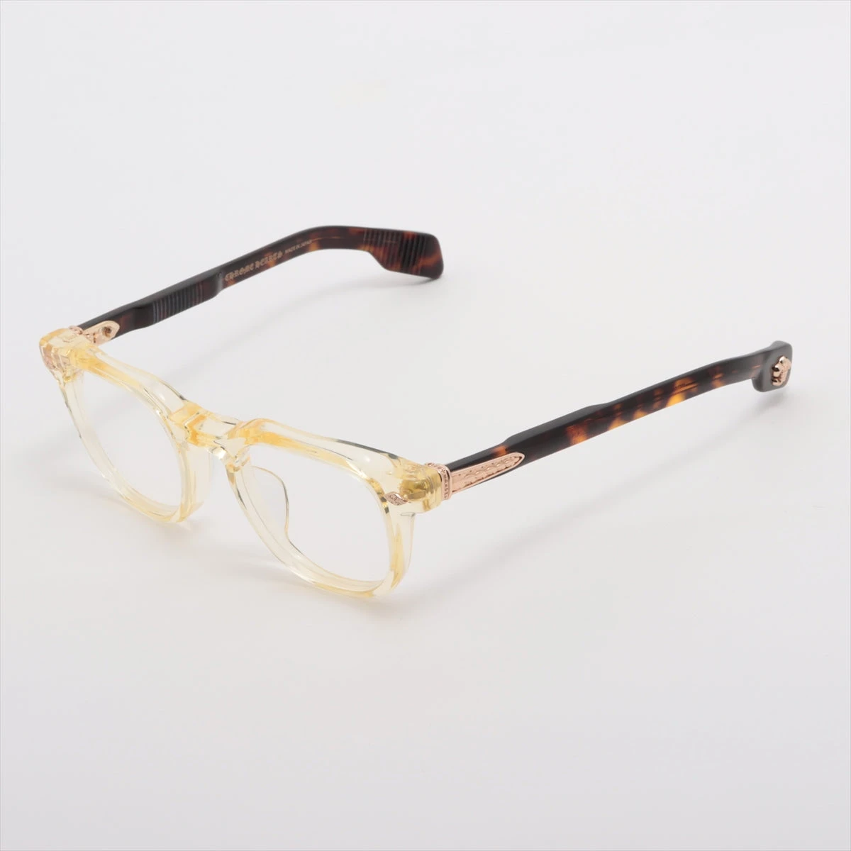 クロムハーツ BO'JMIR サイドフローラルラウンドフレーム眼鏡 メンズ