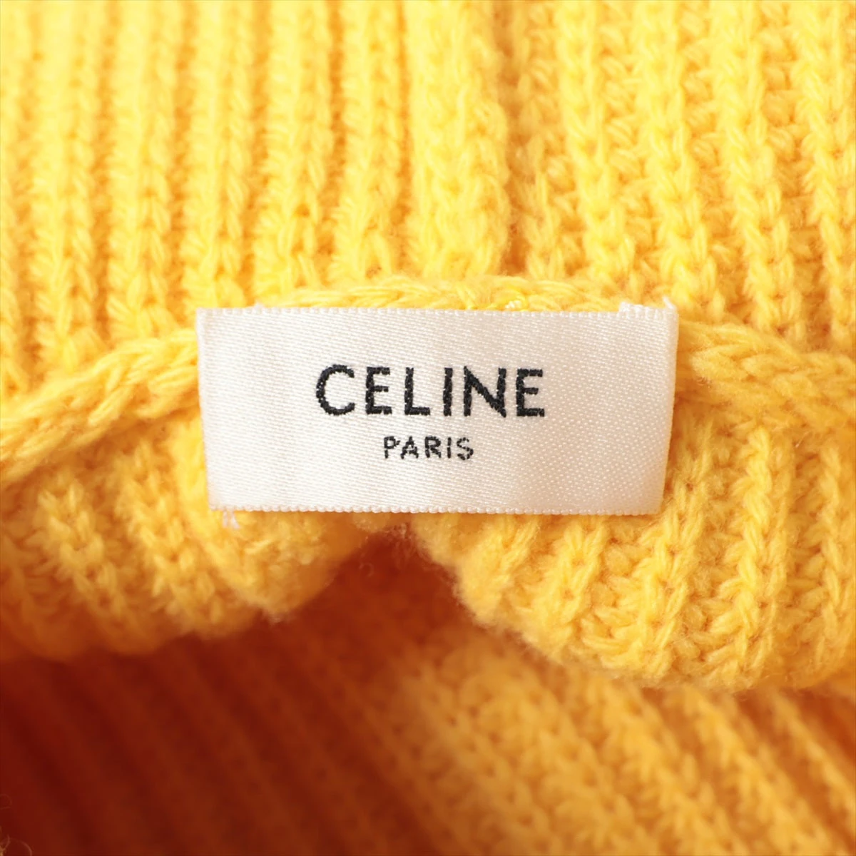 CELINE - CELINE セリーヌロゴニットパーカー2A85W423Pイエロー CELINE CELINE】セリーヌ『ロゴ フード付きセーター sizeS』2A85W423P