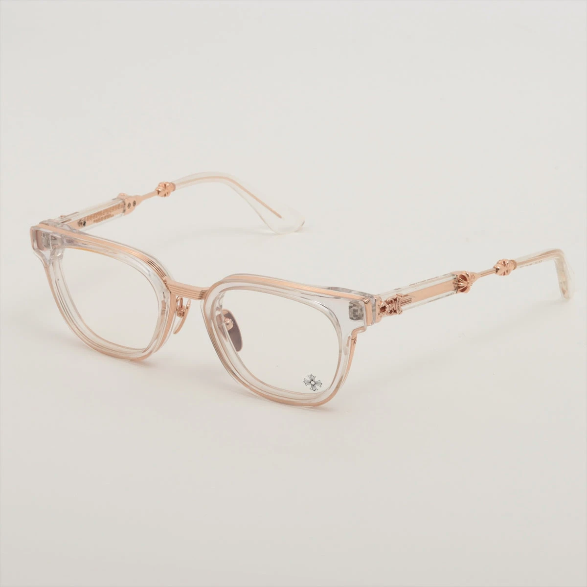 クロムハーツ メガネ プラスチック 52□21-152 クリア×ゴールド DUCK