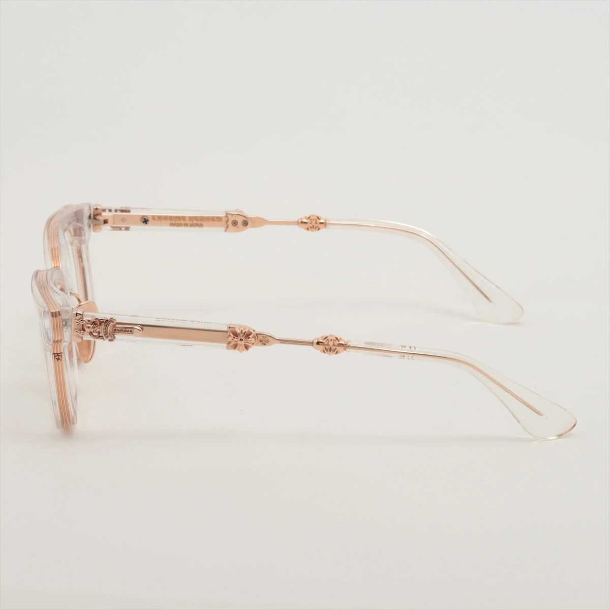 クロムハーツ メガネ プラスチック 52□21-152 クリア×ゴールド DUCK