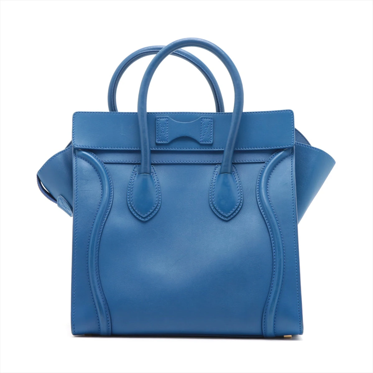 CELINEブルー上品ハンドバッグトートバッグラゲージミニbag