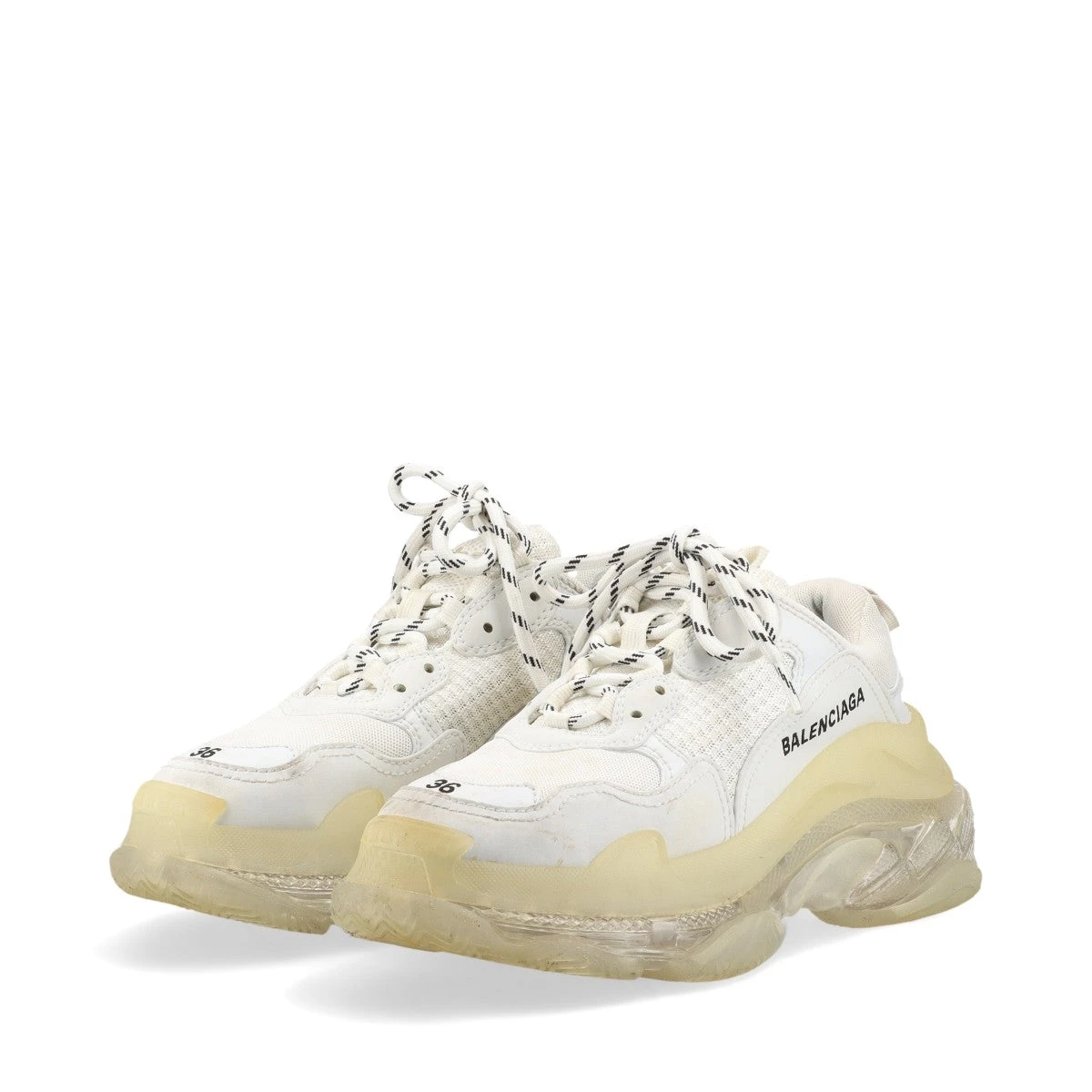 美品　バレンシアガ　スニーカー　triple S ベージュ　36 美品 バレンシアガ トリプルS 36 スニーカー ベージュ 24cm