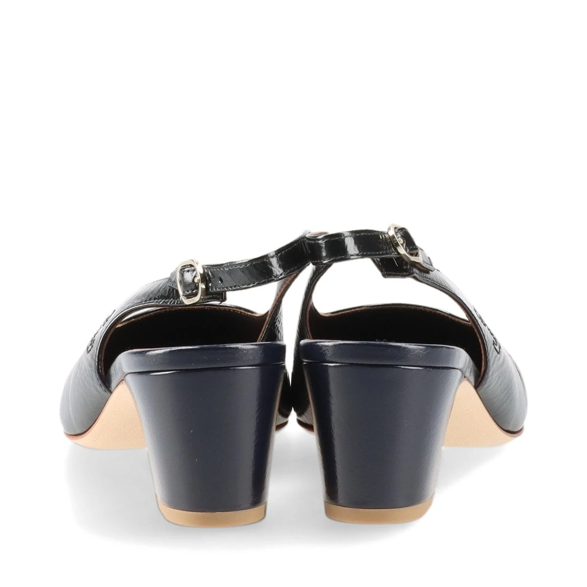 シャネル ココマーク レザー ストラップパンプス 37 1/2