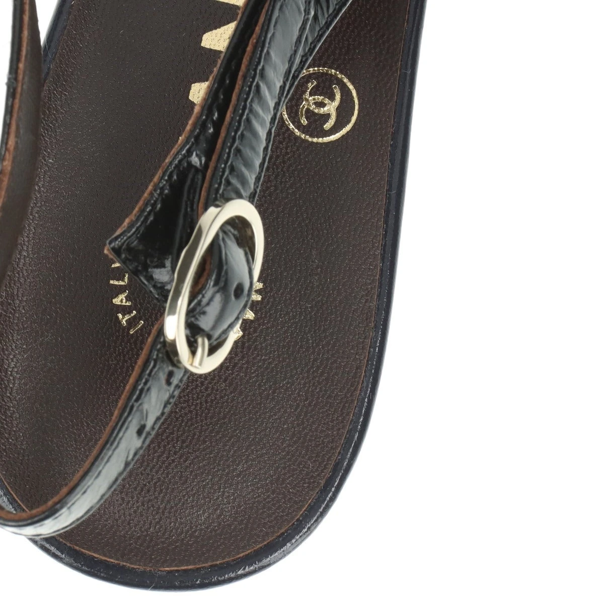 シャネル ココマーク レザー ストラップパンプス 37 1/2 レディース