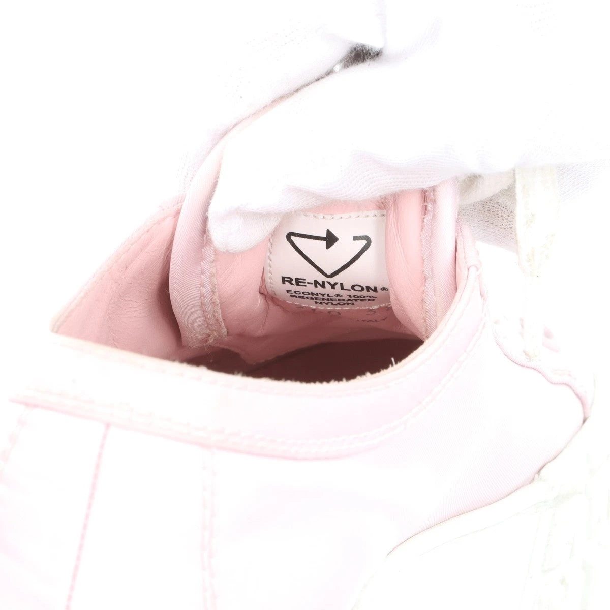 プラダ Re Nylon リ ナイロン ナイロン×レザー スニーカー 37