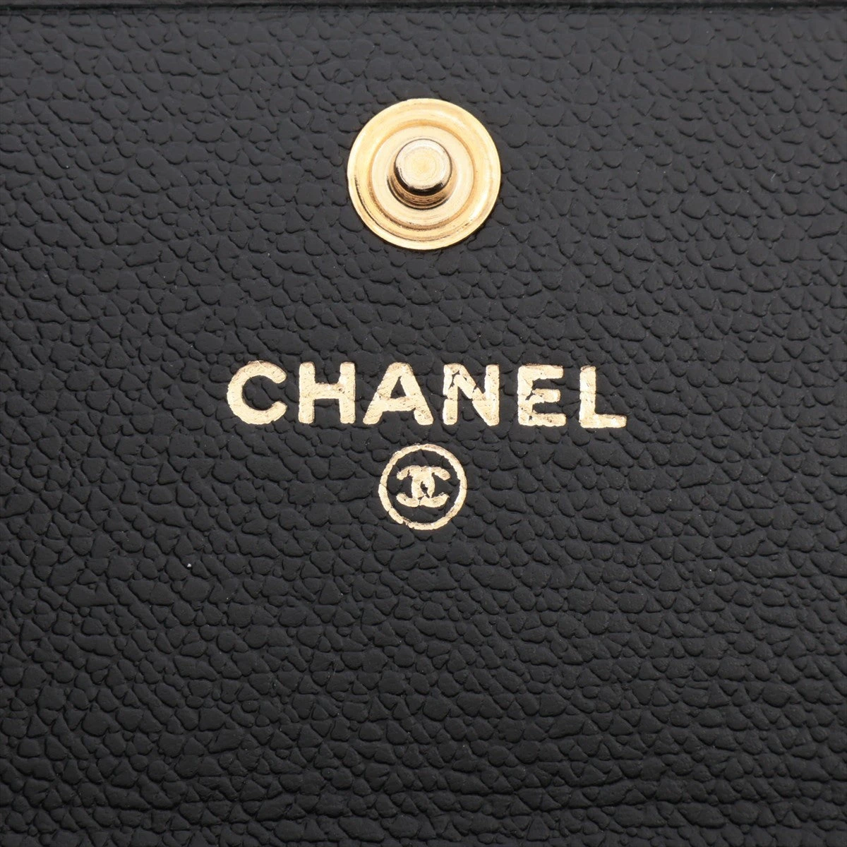 CHANEL シャネル キャビアスキン　　立体ココボタン　コインケース　７１７ CHANEL シャネル キャビアスキン 立体ココボタン コインケース