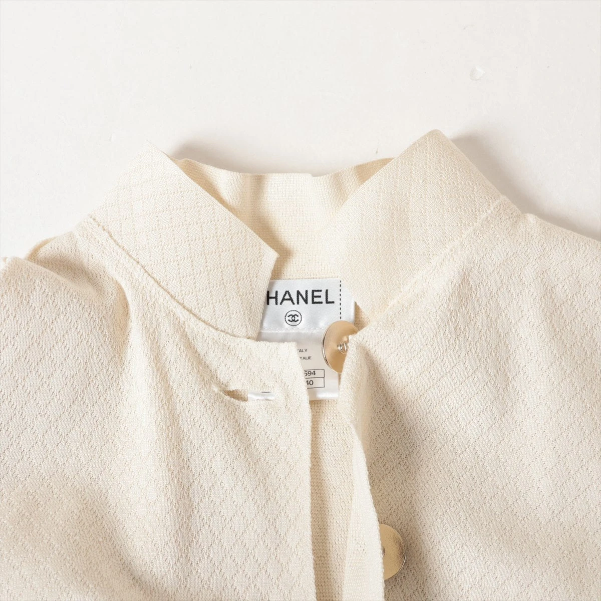 ◇【シャネル】確りシルクイエローカラーCOCOボタン10個長袖シャツ美品＃４０◇ CHANEL シルク100％ カフスボタン ココマーク 長袖 シャツ