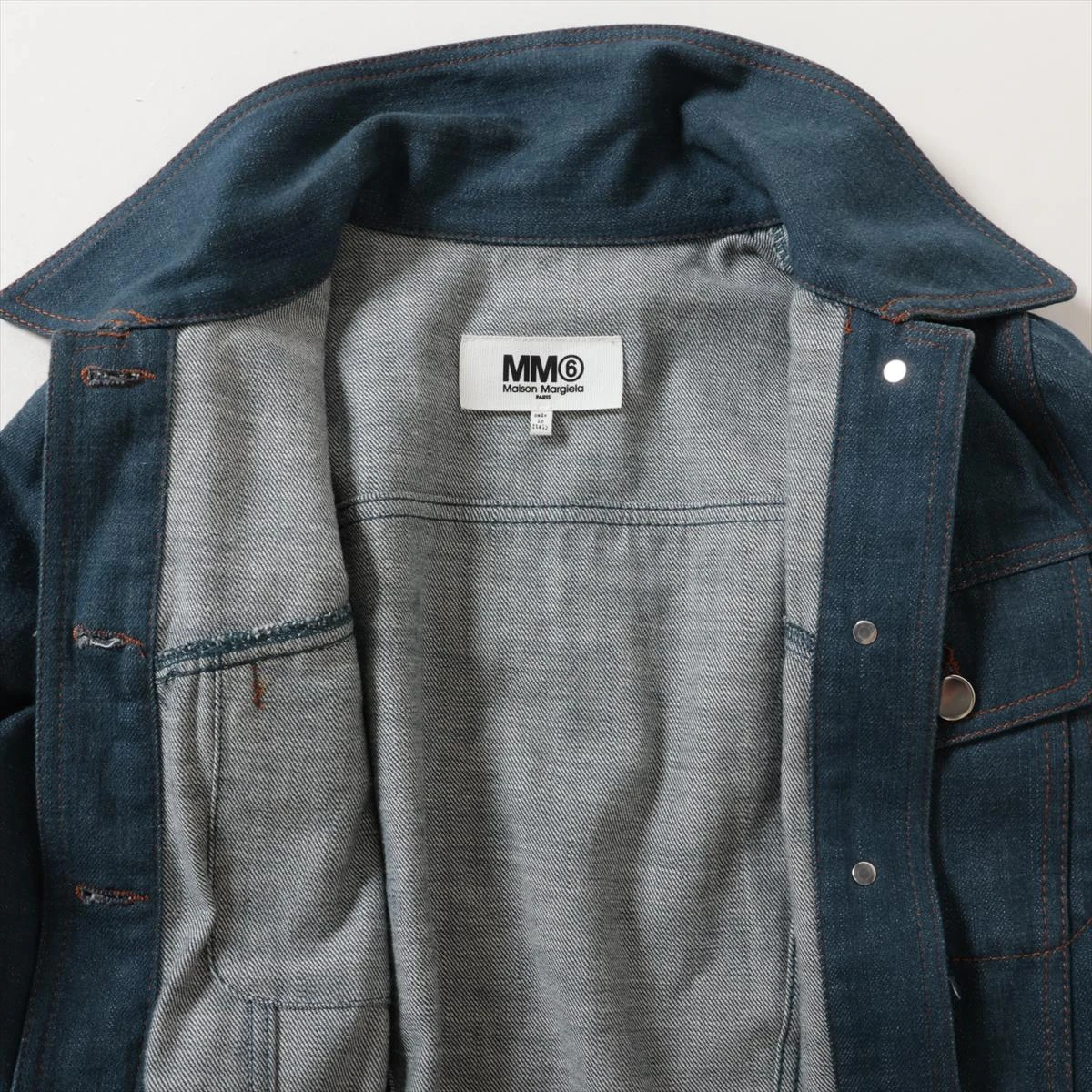 MM6 16AW コットン デニムジャケット 38 レディース ネイビー  