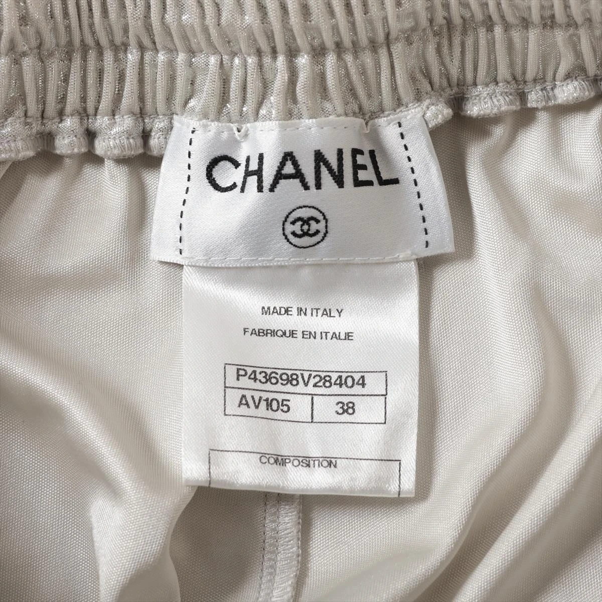 シャネル ココマーク ポリエステル スカート 38 レディース シルバー