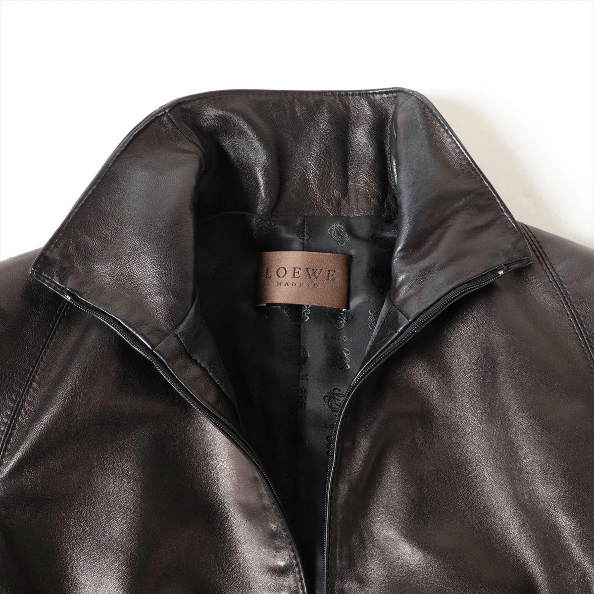 LOEWE ロエベ ラムレザー コート アナグラム ステッチ 40 L LOEWE ロエベ ラムレザー コート アナグラム ステッチ 40 L