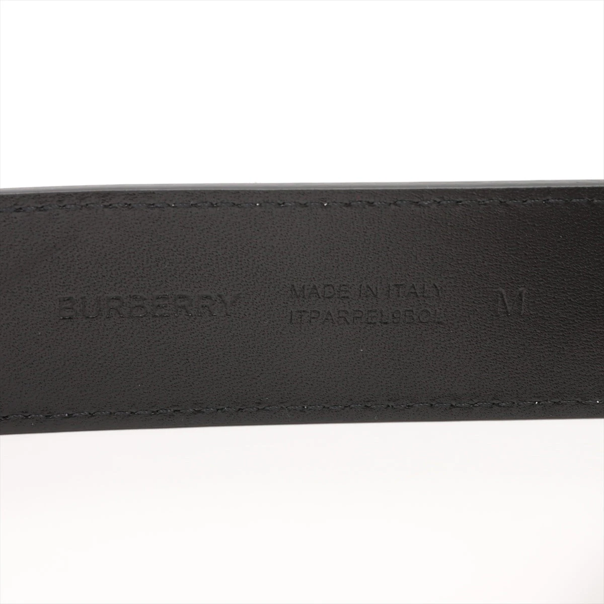バーバリー TBロゴ ベルト M PVC×レザー ベージュ A3319909｜中古 