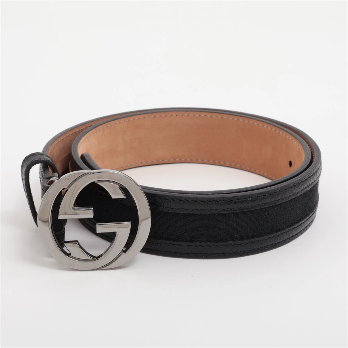 GUCCI インターロッキングG 70's レザー ベルト