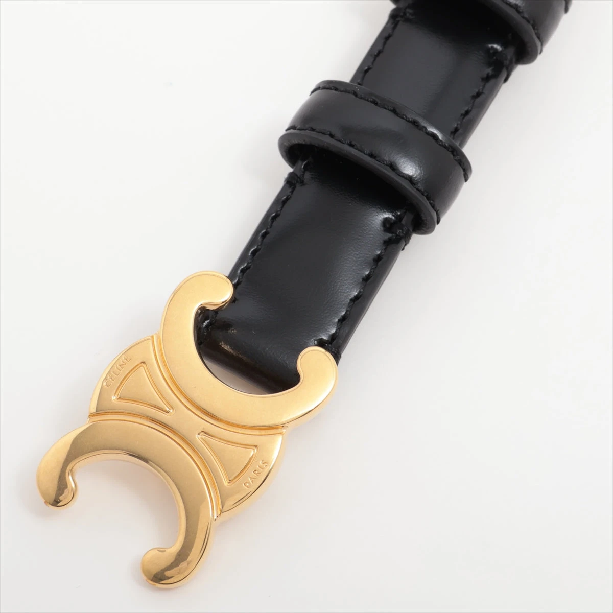 【美品/箱付き】 CELINEベルトトリオンフ！85 CELINE トリオンフ ベルト ブラック サイズ85
