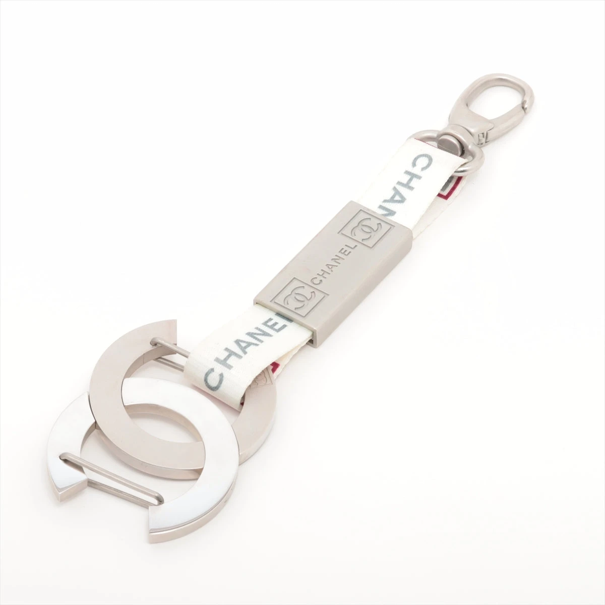 シャネル スポーツライン 01A チャーム メタル×ナイロン シルバー ココ