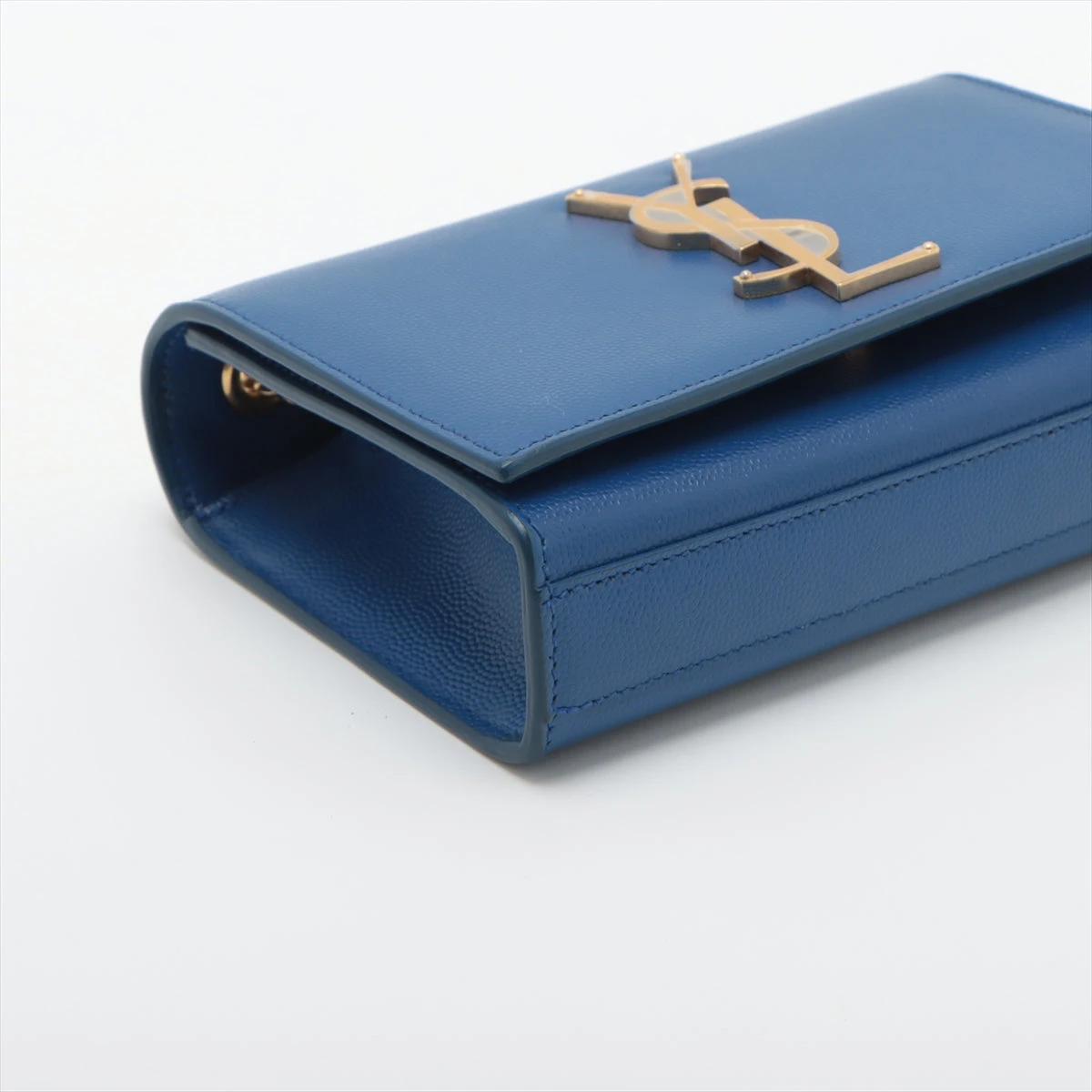 YSL ダークブルー ショルダーバッグ ASUS サンローラン YSL モノグラム カレッジ チェーンショルダー