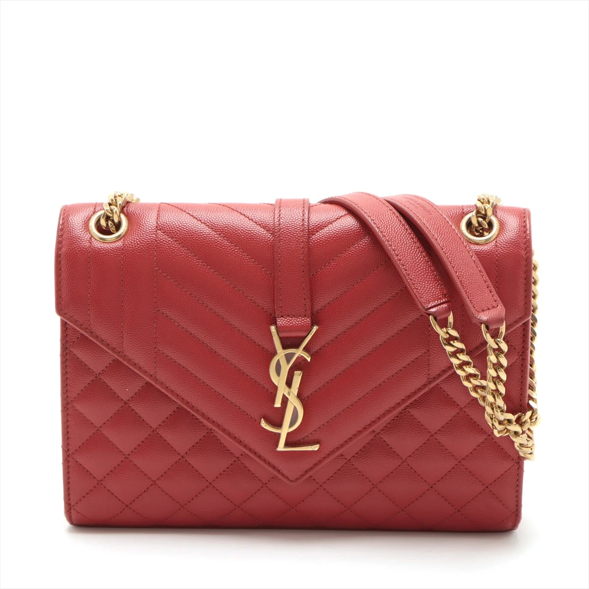 サンローラン エンベロープ ショルダーバッグ レザー 393953 レッド レディース SAINT LAURENT  中古 楽天市場】サンローラン エンベロープ ショルダーバッグ サンローラン