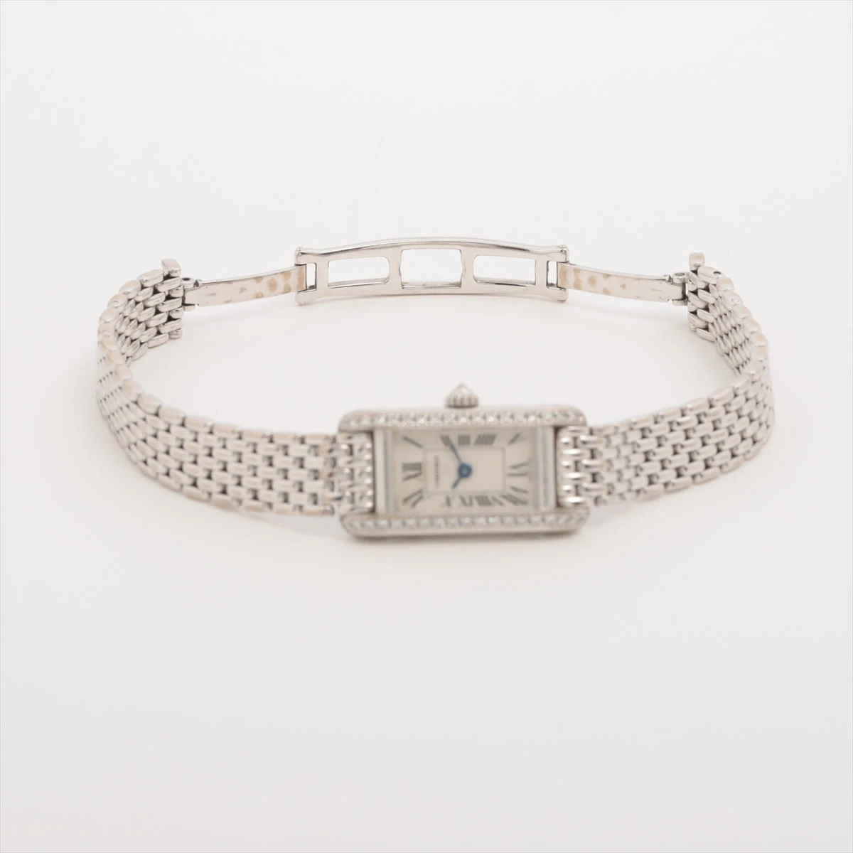 CARTIER カルティエ WB3026U3 タンクアロンジェ SM 腕時計 K18ホワイトゴールド K18WG ダイヤモンド レディース 中古 中古)CARTIER カルティエ タンク アロンジェ WB3016U3 ホワイト