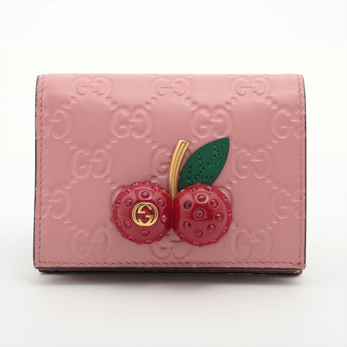 グッチ GGスプリーム チェリー 476050 レザー コンパクト