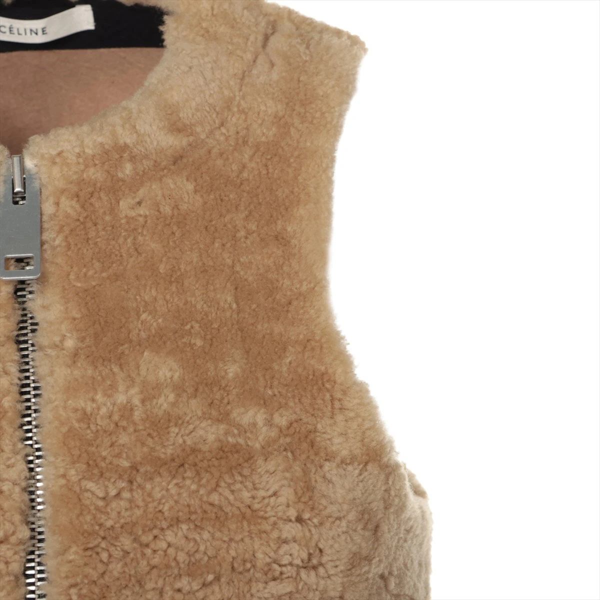 セリーヌ】フィービー期 ダウンベスト トリオンフ ブラウン ロゴ総柄