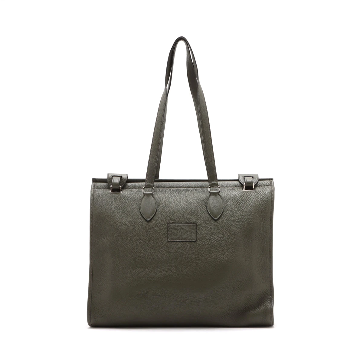 エルメス カバ40 トリヨンクレマンス ヴェール シルバー金具 □E
