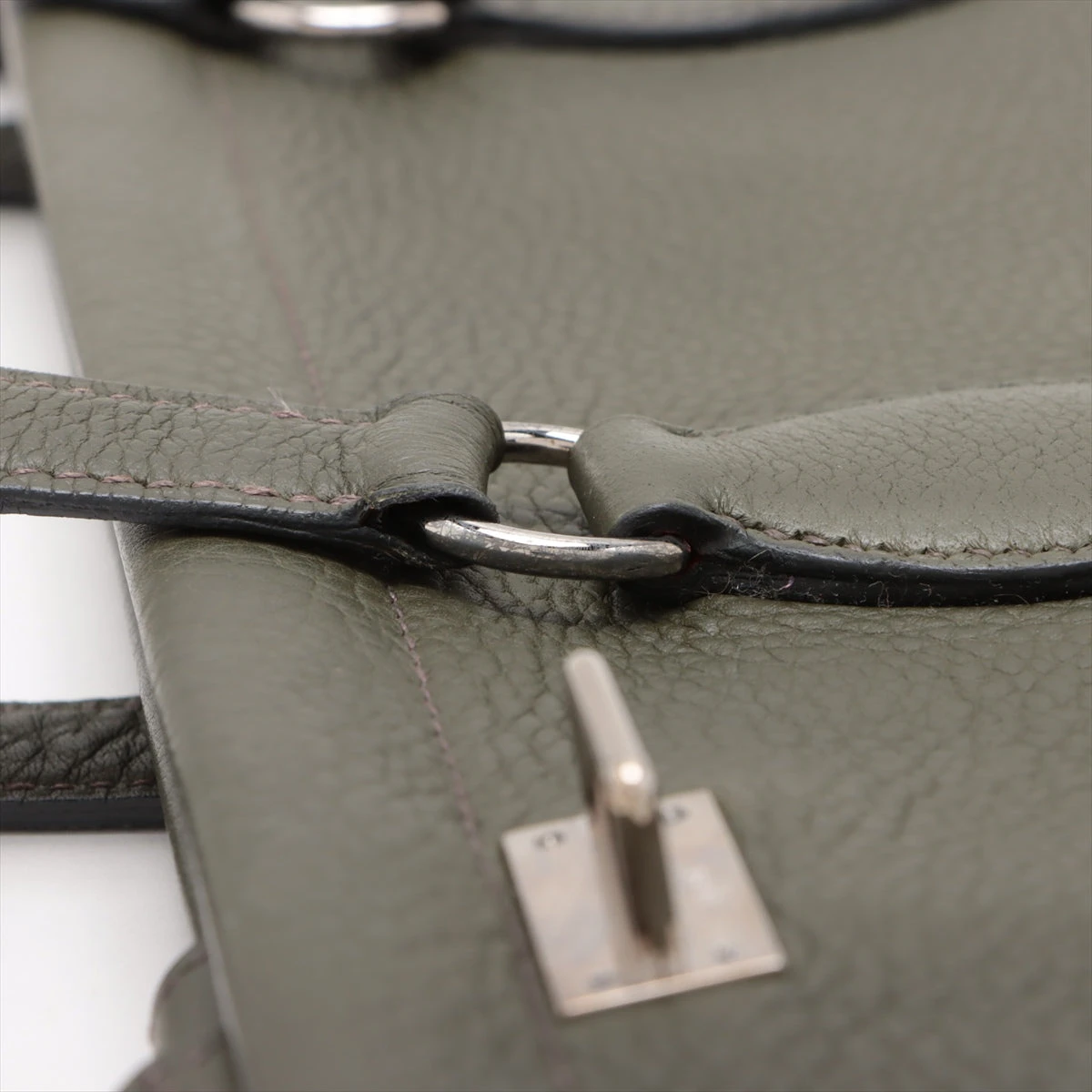 エルメス カバ40 トリヨンクレマンス ヴェール シルバー金具 □E:2001