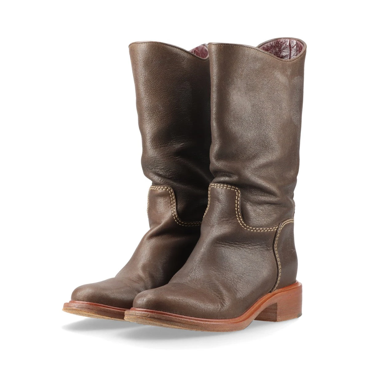 シャネル ココマーク 14A レザー ブーツ 35 1/2 レディース