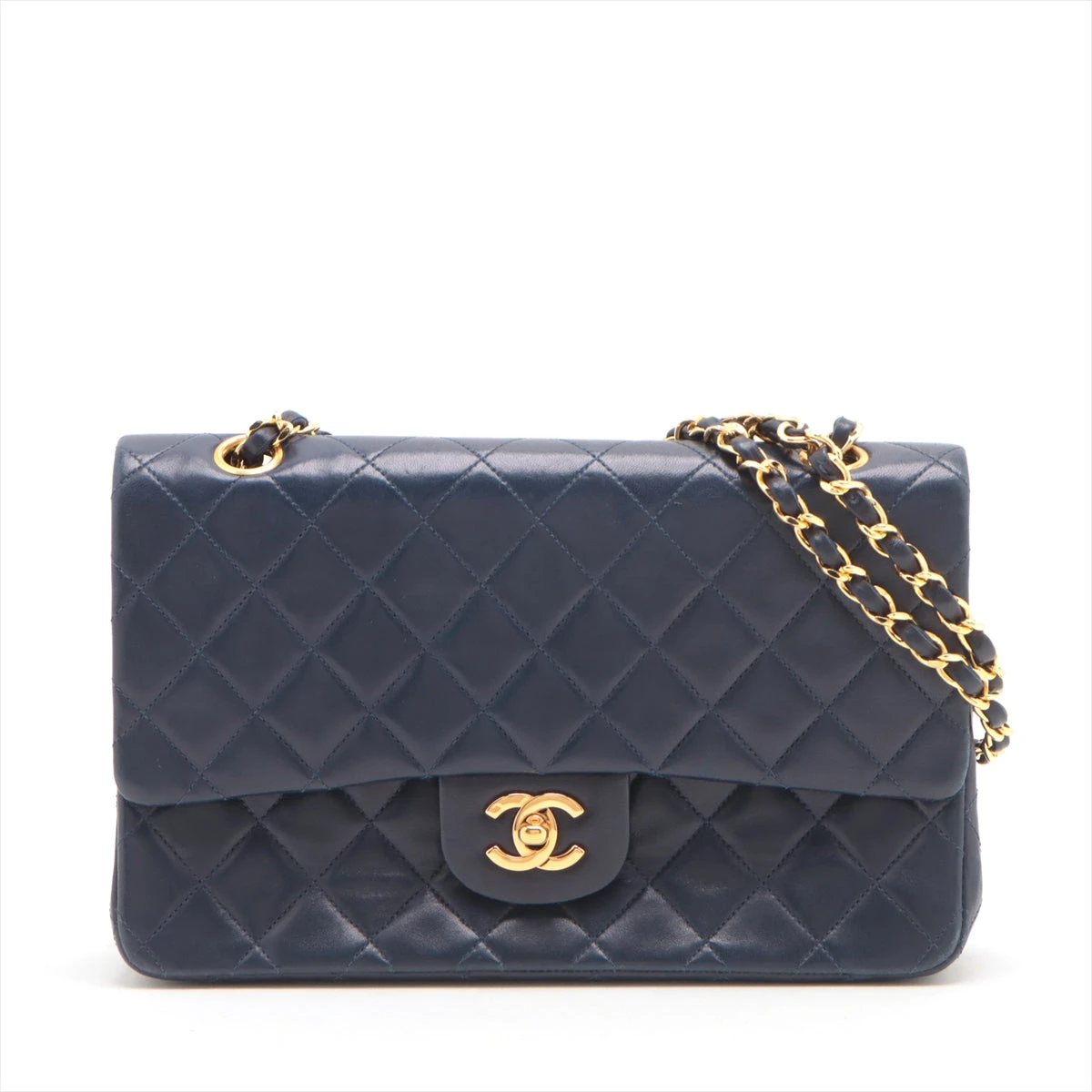 シャネル マトラッセ25 ラムスキン ダブルフラップ ダブルチェーン
