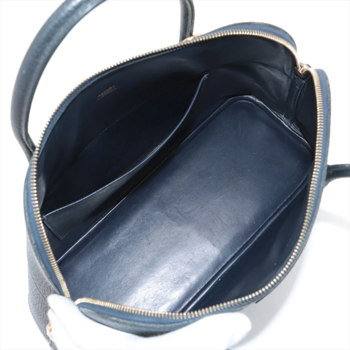 HERMES エルメス ボリード35 Y刻印 クシュベル ネイビー ゴールド金具 HERMES エルメス ボリード35 Y刻印 クシュベル ネイビー ゴールド金具