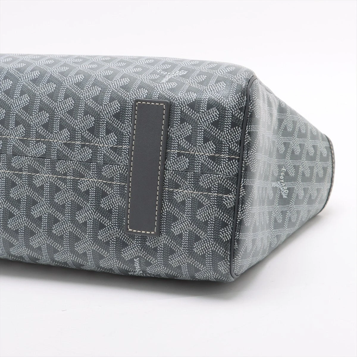 ゴヤール ルエット PVC×レザー ショルダーバッグ グレー A3260848