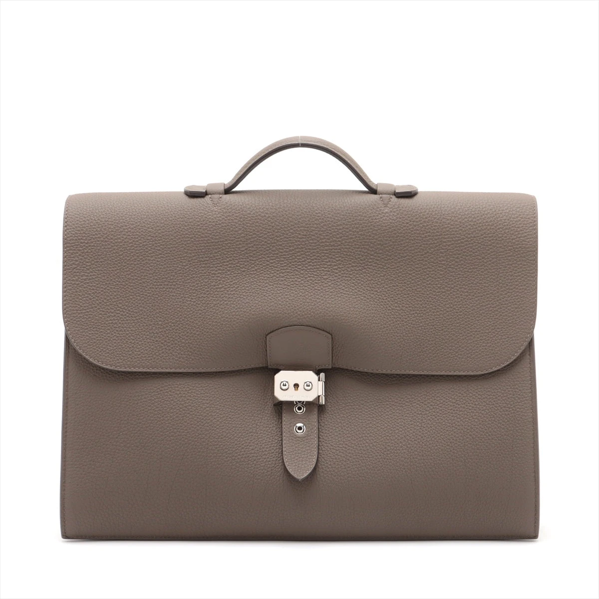 エルメス サックアデペッシュ38 トゴ トープ シルバー金具 T