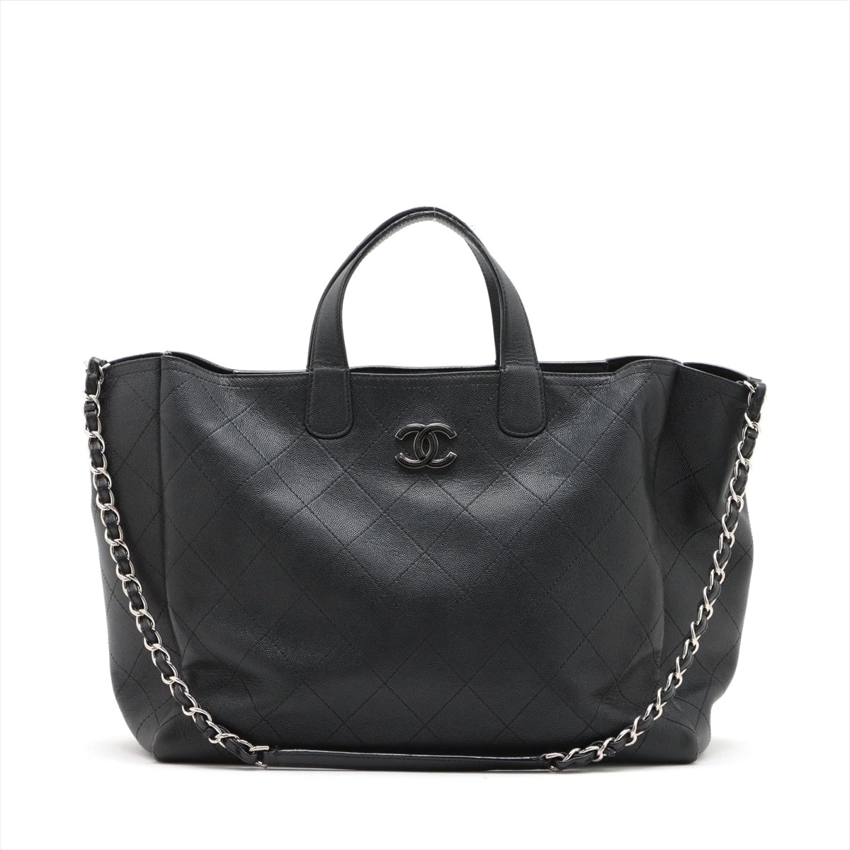 CHANEL キャビアスキンの2wayバックです。 CHANEL(シャネル) キャビアスキン マトラッセ トップハンドル
