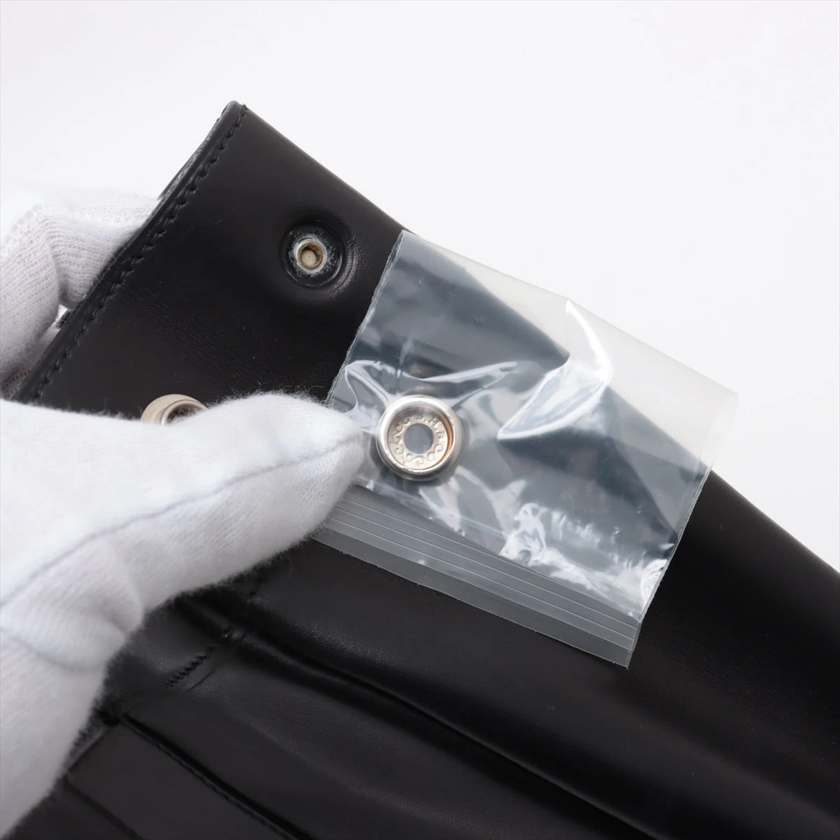 エルメス フールトゥPM レザー ブラック シルバー金具 VO014891｜中古