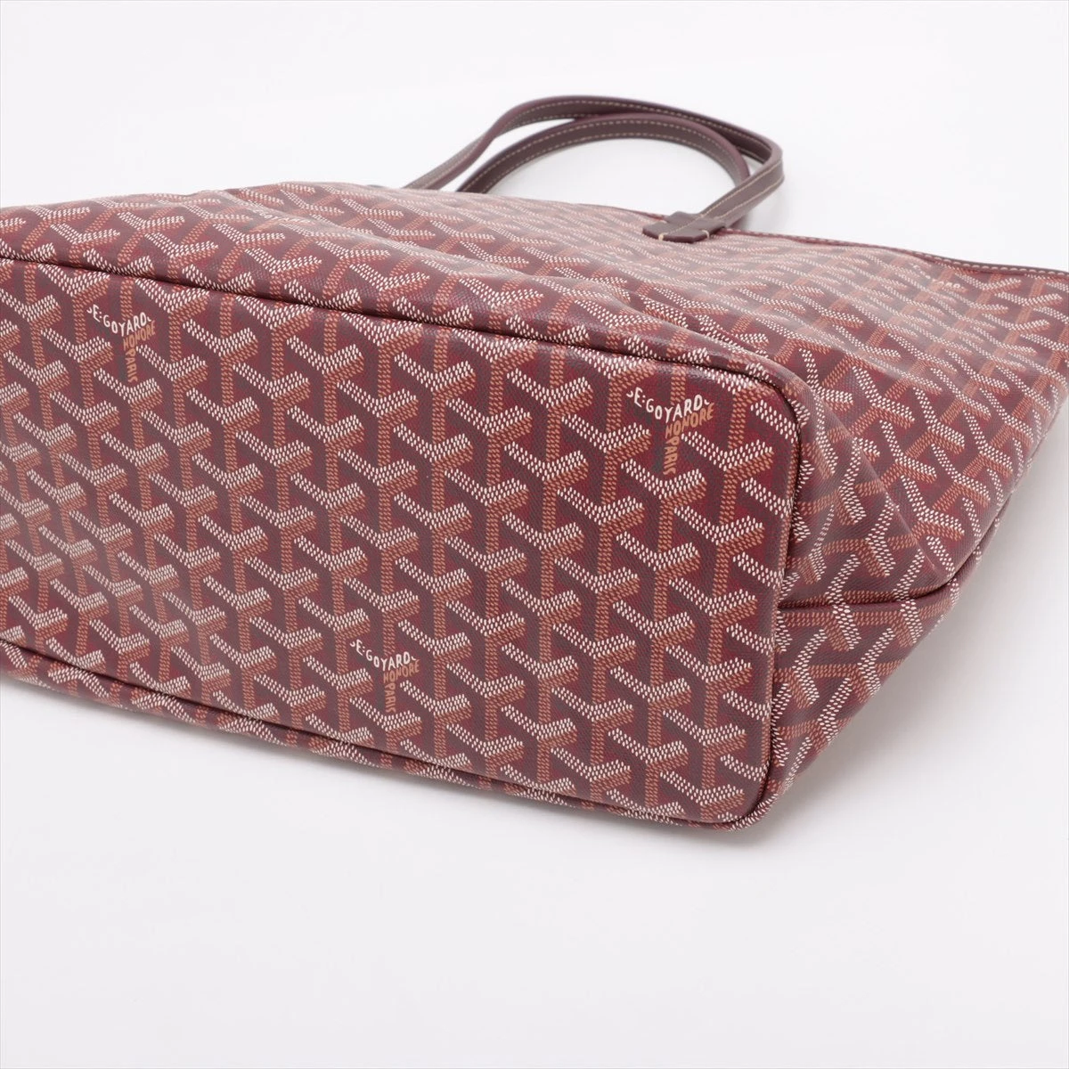 ゴヤール シアン グリ PVC×レザー ペット用 キャリーバッグ ボルドー