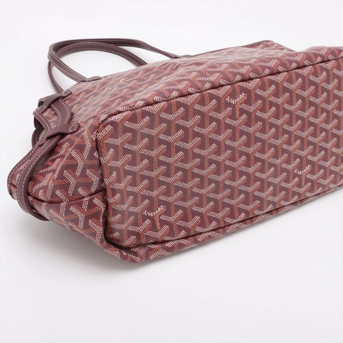 ゴヤール シアン グリ PVC×レザー ペット用 キャリーバッグ ボルドー