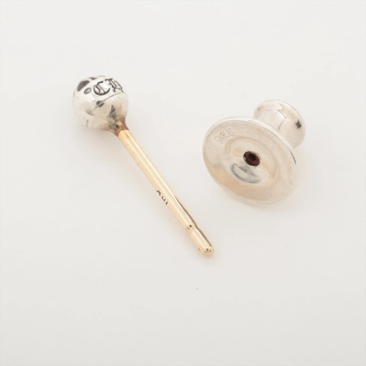 クロムハーツ クロスボールミニ スタッド ピアス silver&14k クロムハーツ クロスボールミニ スタッド ピアス silver&14k