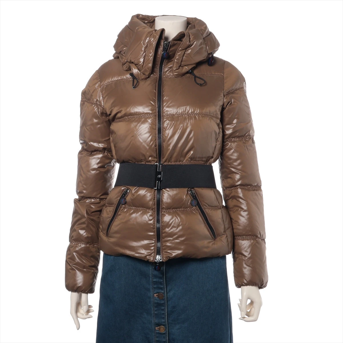 モンクレール ナイロン ダウンジャケット 0 レディース ブラウン