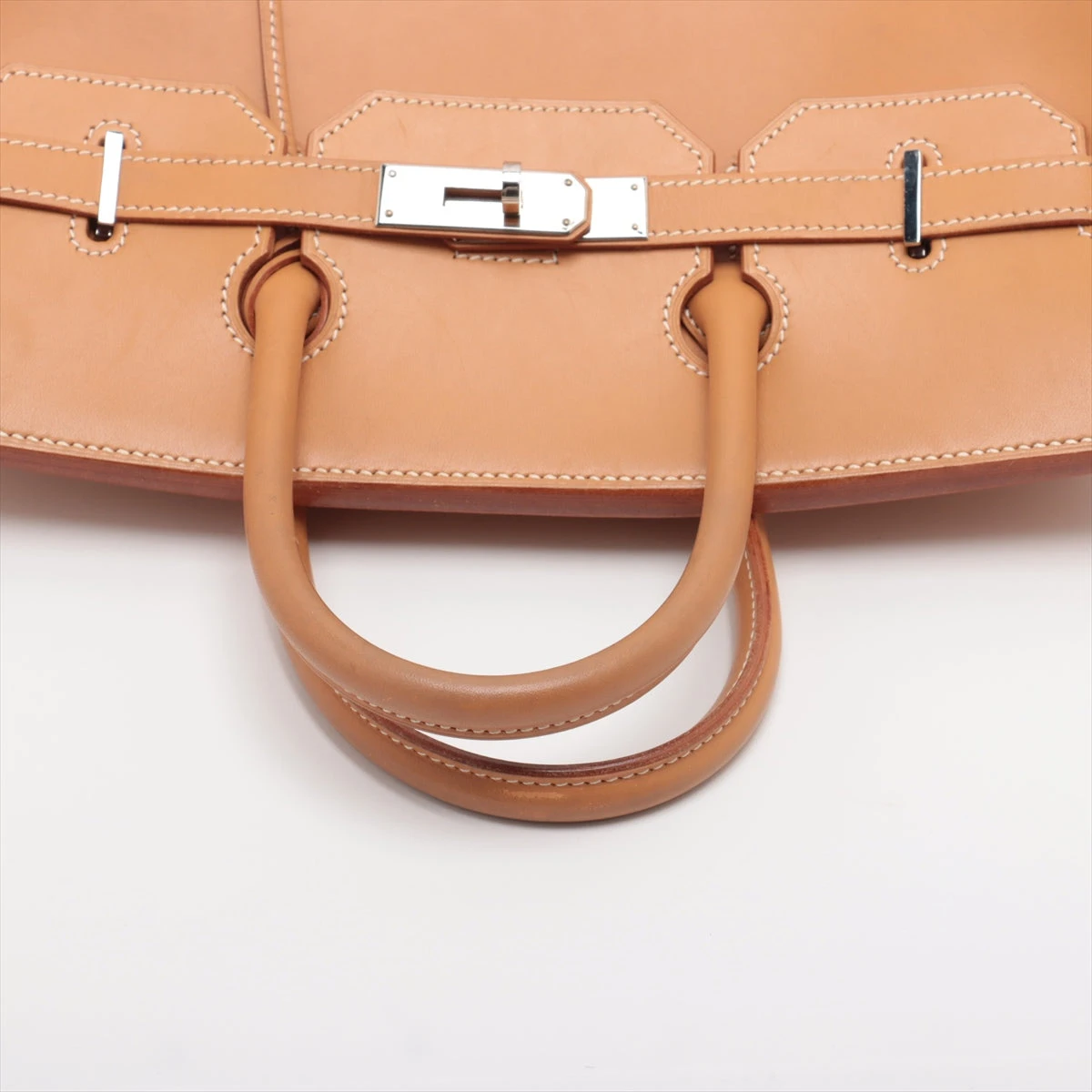 エルメス オータクロア32 ヴァッシュ ナチュラル シルバー金具 □C 