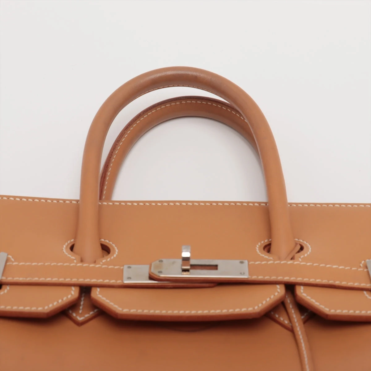 エルメス オータクロア32 ヴァッシュ ナチュラル シルバー金具 □C 