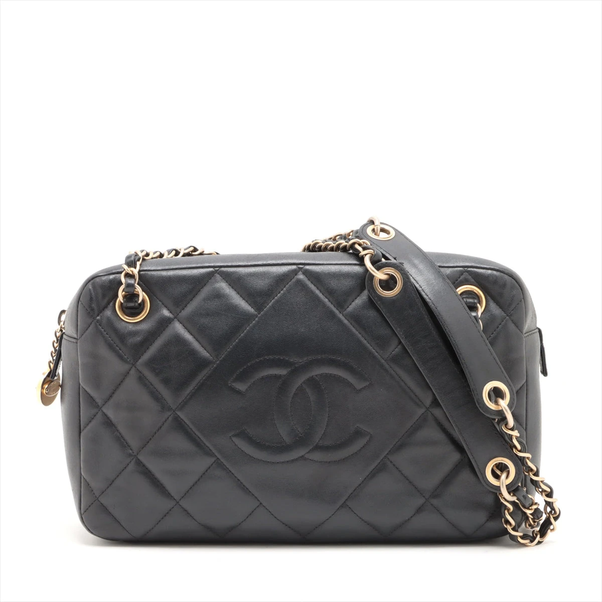 シャネル マトラッセ ラムスキン ココマーク チェーン ショルダー バッグ