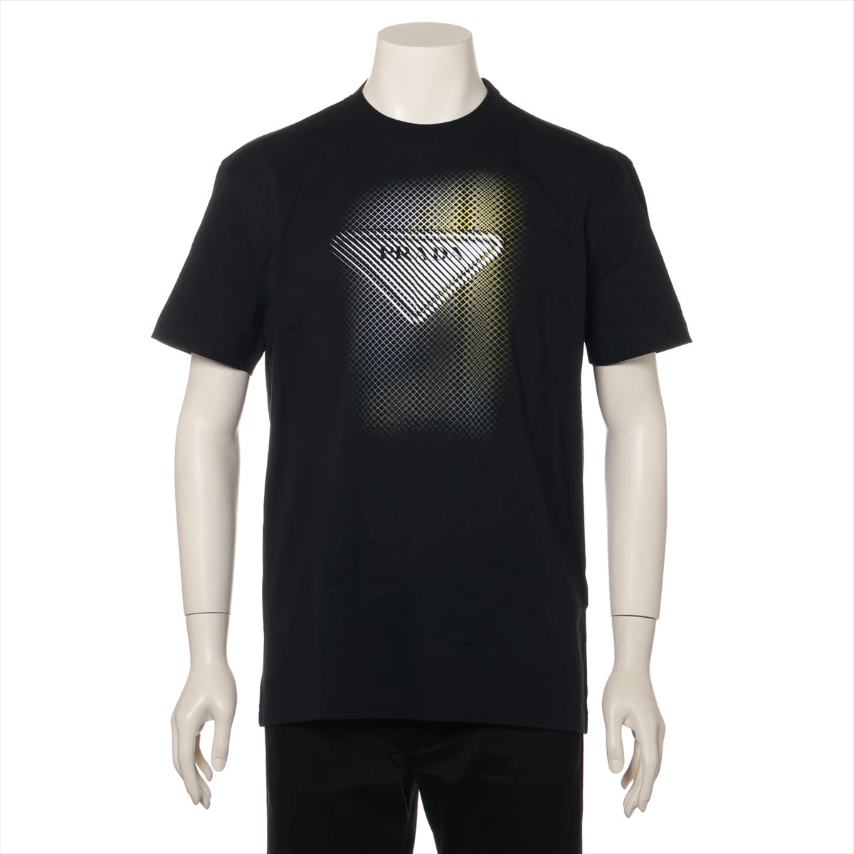 プラダ 20年 コットン Tシャツ XXL メンズ ブラック UJN644 A3250001 